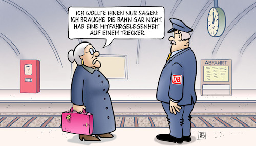 Cartoon: Mitfahrgelegenheit (medium) by Harm Bengen tagged bahnhof,mitfahrgelegenheit,trecker,lokführer,bahn,gdl,streik,bauern,proteste,susemil,harm,bengen,cartoon,karikatur,bahnhof,mitfahrgelegenheit,trecker,lokführer,bahn,gdl,streik,bauern,proteste,susemil,harm,bengen,cartoon,karikatur