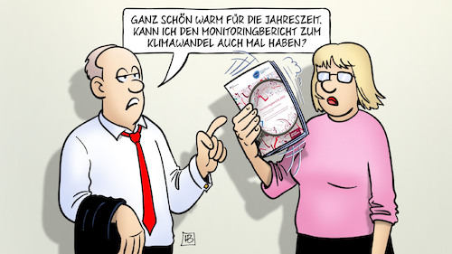 Cartoon: Monitoringbericht (medium) by Harm Bengen tagged warm,jahreszeit,hitze,heiss,faecher,wedeln,monitoringbericht,bundesumweltamt,klimawandel,harm,bengen,cartoon,karikatur,warm,jahreszeit,hitze,heiss,faecher,wedeln,monitoringbericht,bundesumweltamt,klimawandel,harm,bengen,cartoon,karikatur