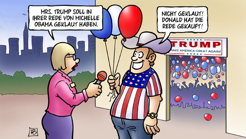 Cartoon: Mrs.-Trump-Rede (medium) by Harm Bengen tagged michelle,rede,mrs,obama,geklaut,plagiat,donald,gekauft,usa,wahlkampf,republikaner,trump,präsident,parteitag,harm,bengen,cartoon,karikatur,mrs,rede,michelle,obama,geklaut,plagiat,donald,gekauft,usa,wahlkampf,republikaner,trump,präsident,parteitag,harm,bengen,cartoon,karikatur