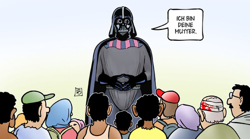 Cartoon: Mutter Merkel (medium) by Harm Bengen tagged mutter,flüchtlinge,flucht,asyl,darth,vader,raute,merkel,starwars,harm,bengen,cartoon,karikatur,mutter,flüchtlinge,flucht,asyl,darth,vader,raute,merkel,starwars,harm,bengen,cartoon,karikatur