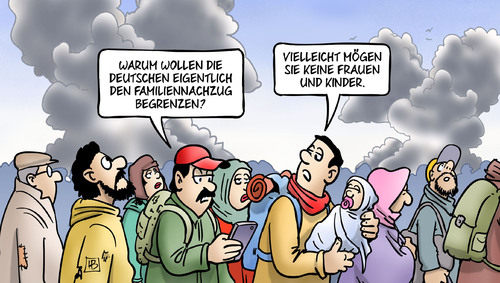 Cartoon: Nachzugsbegrenzung (medium) by Harm Bengen tagged frauen,kinder,asylpaket,nachzugsbegrenzung,familiennachzug,abschiebung,ausweisen,bundesregierung,obergrenze,grenze,populismus,flüchtlinge,flucht,asyl,politiker,harm,bengen,cartoon,karikatur,frauen,kinder,asylpaket,nachzugsbegrenzung,familiennachzug,abschiebung,ausweisen,bundesregierung,obergrenze,grenze,populismus,flüchtlinge,flucht,asyl,politiker,harm,bengen,cartoon,karikatur