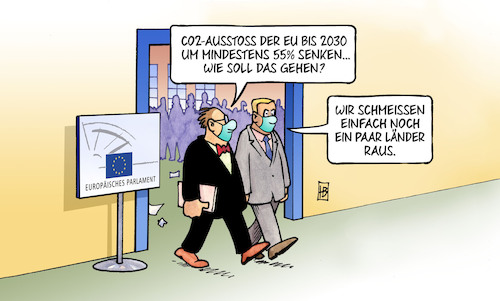 Cartoon: Neue EU-Klimaziele (medium) by Harm Bengen tagged co2,ausstoss,eu,europaparlament,von,der,leyen,2030,klimaschutzziele,klimaziele,brexit,harm,bengen,cartoon,karikatur,co2,ausstoss,eu,europaparlament,von,der,leyen,2030,klimaschutzziele,klimaziele,brexit,harm,bengen,cartoon,karikatur