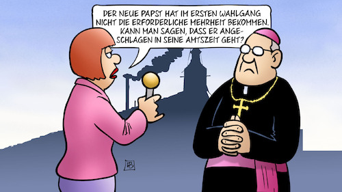 Neuer Papst angeschlagen Neuer Papst angeschlagen