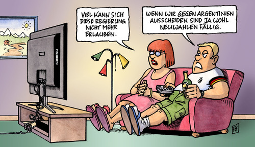 Cartoon: Neuwahlen (medium) by Harm Bengen tagged neuwahlen,regierung,zustand,koalition,streit,zwist,gunst,umfragen,versagen,cdu,csu,fdp,fußball,deutschland,argentinien,ausscheiden,rausfliegen,viertelfinale,wm,neuwahlen,wahl,wahlen,regierung,zustand,koalition,streit,zwist,gunst,umfragen,versagen,cdu,csu,fdp,fußball,deutschland,argentinien,ausscheiden,rausfliegen,viertelfinale,wm,weltmeisterschaft