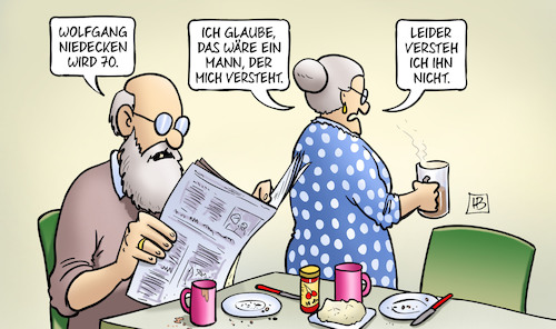 Cartoon: Niedecken (medium) by Harm Bengen tagged wolfgang,niedecken,70,geburtstag,mann,ehe,verstehen,dialekt,kölsch,köln,rockmusiker,susemil,harm,bengen,cartoon,karikatur,wolfgang,niedecken,70,geburtstag,mann,ehe,verstehen,dialekt,kölsch,köln,rockmusiker,susemil,harm,bengen,cartoon,karikatur