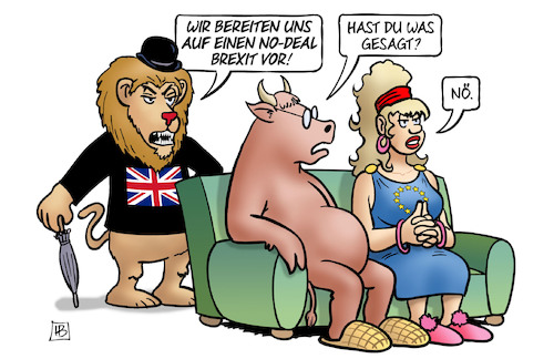 Cartoon: No-Deal-Drohung (medium) by Harm Bengen tagged drohung,gb,uk,löwe,europa,stier,eu,sofa,no,deal,brexit,harm,bengen,cartoon,karikatur,drohung,gb,uk,löwe,europa,stier,eu,sofa,no,deal,brexit,harm,bengen,cartoon,karikatur