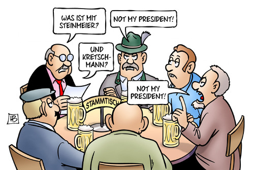 Cartoon: Not my president (medium) by Harm Bengen tagged steinmeier,not,my,president,kretschmann,stammtisch,bundespräsident,trump,präsident,wahl,usa,harm,bengen,cartoon,karikatur,steinmeier,not,my,president,kretschmann,stammtisch,bundespräsident,trump,präsident,wahl,usa,harm,bengen,cartoon,karikatur