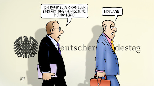 Cartoon: Notlüge (medium) by Harm Bengen tagged scholz,kanzler,bundeskanzler,regierungserklärung,bundestag,haushalt,nachtragshaushalt,schuldenbremse,notlüge,notlage,harm,bengen,cartoon,karikatur,scholz,kanzler,bundeskanzler,regierungserklärung,bundestag,haushalt,nachtragshaushalt,schuldenbremse,notlüge,notlage,harm,bengen,cartoon,karikatur