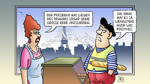 Notre Dame und Macron Notre Dame und Macron