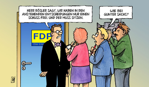 Cartoon: Nur ein Schuß (medium) by Harm Bengen tagged fdp,rösler,personal,personalentscheidungen,bundesvorstand,parteitag,fraktionsvorstand,homburger,kandidatur,selbstmord,schießen,erschießen,schuß,suizid,gunter,sachs,fdp,rösler,personal,personalentscheidungen,bundesvorstand,parteitag,fraktionsvorstand,kandidatur,selbstmord,schießen,erschießen,homburger,schuß,suizid,gunter,sachs