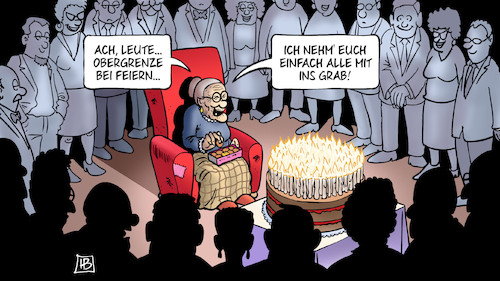 Cartoon: Obergrenze bei Feiern (medium) by Harm Bengen tagged obergrenze,feiern,corona,abstandsregeln,grab,geburtstag,oma,alter,sterben,tod,torte,kerzen,harm,bengen,cartoon,karikatur,obergrenze,feiern,corona,abstandsregeln,grab,geburtstag,oma,alter,sterben,tod,torte,kerzen,harm,bengen,cartoon,karikatur