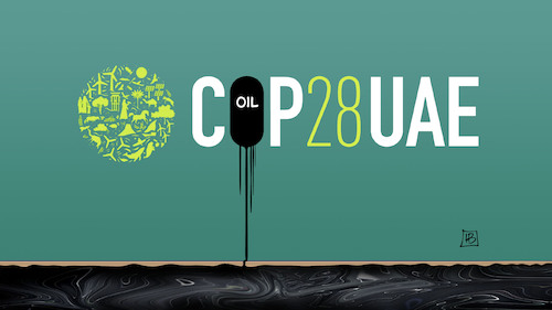 Cartoon: Öl und Klima (medium) by Harm Bengen tagged cop28,öl,oil,deals,klimakonferenz,dubai,greenwashing,harm,bengen,cartoon,karikatur,cop28,öl,oil,deals,klimakonferenz,dubai,greenwashing,harm,bengen,cartoon,karikatur