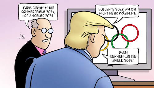 Cartoon: Olympia 2019 (medium) by Harm Bengen tagged paris,sommerspiele,2024,los,angeles,2028,trump,amtszeit,harm,bengen,cartoon,karikatur,paris,sommerspiele,2024,los,angeles,2028,trump,amtszeit,harm,bengen,cartoon,karikatur