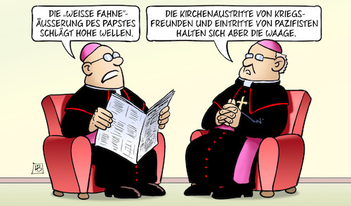 Papst und Fahne Papst und Fahne