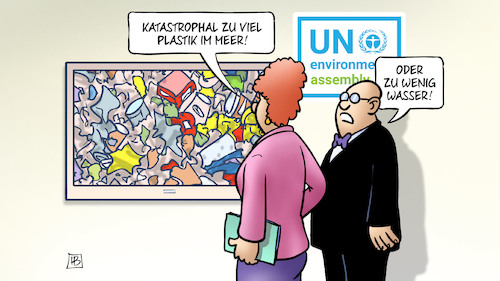 Cartoon: Plastik im Meer (medium) by Harm Bengen tagged plastik,meer,müll,wasser,uno,umweltkonferenz,nairobi,monitor,harm,bengen,cartoon,karikatur,plastik,meer,müll,wasser,uno,umweltkonferenz,nairobi,monitor,harm,bengen,cartoon,karikatur