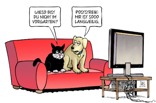 Poststreik und Hund Poststreik und Hund