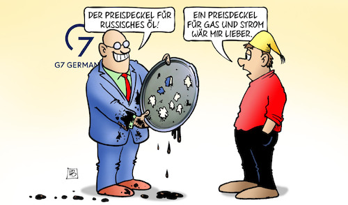 Cartoon: Preisdeckel (medium) by Harm Bengen tagged preisdeckel,russisches,öl,gas,strom,g7,embargo,michel,krieg,ukraine,russland,harm,bengen,cartoon,karikatur,preisdeckel,russisches,öl,gas,strom,g7,embargo,michel,krieg,ukraine,russland,harm,bengen,cartoon,karikatur