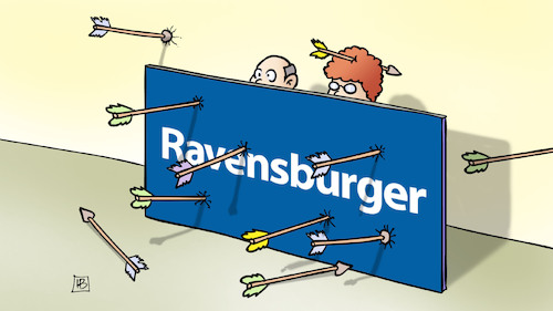 Cartoon: Ravensburger Shitstorm (medium) by Harm Bengen tagged ravensburger,verlag,shitstorm,pfeile,indianer,kulturelle,aneignung,karl,may,winnetou,buch,rückzug,harm,bengen,cartoon,karikatur,ravensburger,verlag,shitstorm,pfeile,indianer,kulturelle,aneignung,karl,may,winnetou,buch,rückzug,harm,bengen,cartoon,karikatur