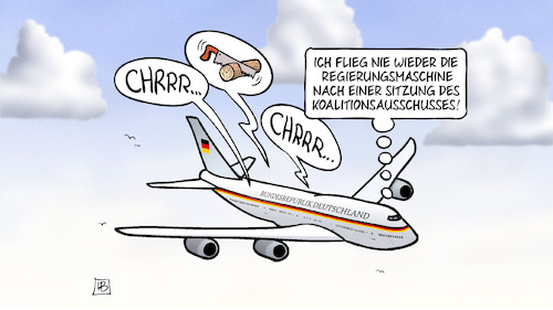 Cartoon: Regierungsschnarchen (medium) by Harm Bengen tagged bundesregierung,regierungsflieger,flugzeug,regierungsmaschine,koalitionsausschuss,schnarchen,schlafen,harm,bengen,cartoon,karikatur,bundesregierung,regierungsflieger,flugzeug,regierungsmaschine,koalitionsausschuss,schnarchen,schlafen,harm,bengen,cartoon,karikatur