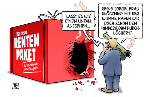 Rentenpaket-Beschuss Rentenpaket-Beschuss