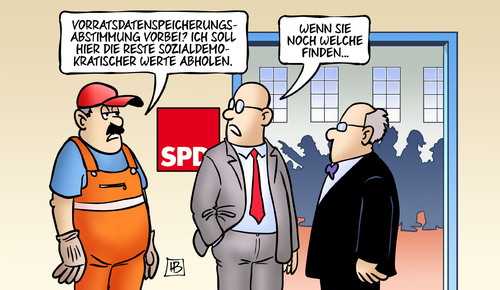 Cartoon: Resteabfuhr (medium) by Harm Bengen tagged vorratsdatenspeicherung,datenschutz,freiheit,demokratie,abstimmung,reste,sozialdemokratisch,werte,muellabfuhr,harm,bengen,cartoon,karikatur,vorratsdatenspeicherung,datenschutz,freiheit,demokratie,abstimmung,reste,sozialdemokratisch,werte,muellabfuhr,harm,bengen,cartoon,karikatur