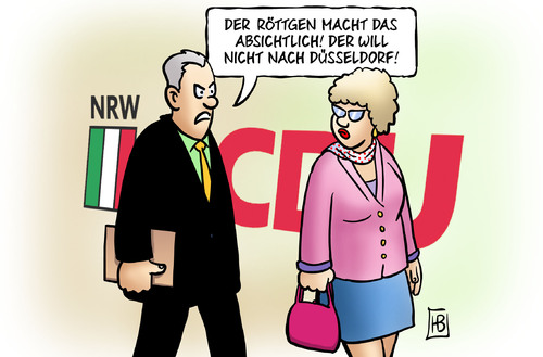 Cartoon: Röttgen und Düsseldorf (medium) by Harm Bengen tagged röttgen,düsseldorf,landtagswahlen,cdu,absicht,verlieren,röttgen,düsseldorf,landtagswahlen,cdu,absicht,verlieren