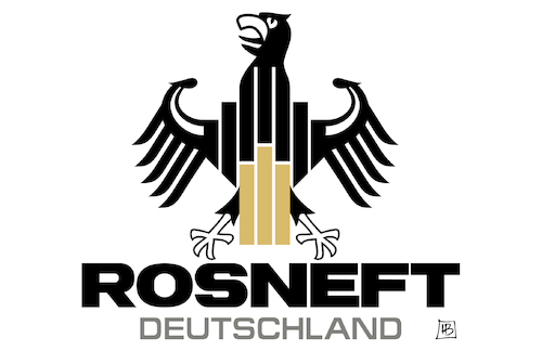 Cartoon: Rosneft-Treuhand (medium) by Harm Bengen tagged rosneft,treuhand,bundesadler,adler,logo,verstaatlichung,bundesnetzagentur,krieg,ukraine,russland,harm,bengen,cartoon,karikatur,rosneft,treuhand,bundesadler,adler,logo,verstaatlichung,bundesnetzagentur,krieg,ukraine,russland,harm,bengen,cartoon,karikatur