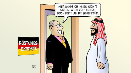 Cartoon: Rüstungs-Hintertür (medium) by Harm Bengen tagged rüstungs,exporte,hintertür,deutschland,saudi,arabien,jemen,krieg,rüstungsindustrie,waffenverkäufe,harm,bengen,cartoon,karikatur,rüstungs,exporte,hintertür,deutschland,saudi,arabien,jemen,krieg,rüstungsindustrie,waffenverkäufe,harm,bengen,cartoon,karikatur