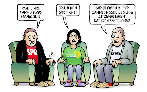 Cartoon: Sammlungsbewegung (medium) by Harm Bengen tagged linke,sammlungsbewegung,aufstehen,sitzenbleiben,sessel,bequemlichkeit,spd,grüne,linkspartei,klingbeil,baerbock,riexinger,wagenknecht,parteien,harm,bengen,cartoon,karikatur,linke,sammlungsbewegung,aufstehen,sitzenbleiben,sessel,bequemlichkeit,spd,grüne,linkspartei,klingbeil,baerbock,riexinger,wagenknecht,parteien,harm,bengen,cartoon,karikatur