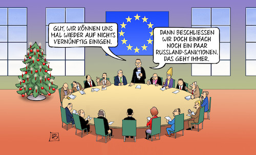 Cartoon: Sanktionen gehen immer (medium) by Harm Bengen tagged sanktionen,eu,europa,gipfel,weihnachten,krieg,ukraine,russland,harm,bengen,cartoon,karikatur,sanktionen,eu,europa,gipfel,weihnachten,krieg,ukraine,russland,harm,bengen,cartoon,karikatur