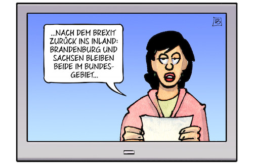 Cartoon: Saxit und Braxit (medium) by Harm Bengen tagged saxit,braxit,brexit,inland,brandenburg,sachsen,landtagswahlen,bundesgebiet,tv,nachrichten,sprecherin,harm,bengen,cartoon,karikatur,saxit,braxit,brexit,inland,brandenburg,sachsen,landtagswahlen,bundesgebiet,tv,nachrichten,sprecherin,harm,bengen,cartoon,karikatur