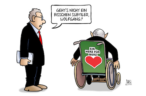 Cartoon: Schäuble für Merz (medium) by Harm Bengen tagged herz,merz,aufkleber,schäuble,wolfgang,cdu,vorsitz,parteitag,wahl,harm,bengen,cartoon,karikatur,herz,merz,aufkleber,schäuble,wolfgang,cdu,vorsitz,parteitag,wahl,harm,bengen,cartoon,karikatur