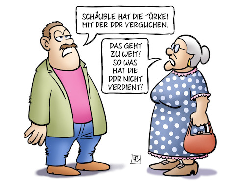 Cartoon: Schäuble und Türkei (medium) by Harm Bengen tagged schäuble,türkei,ddr,vergleich,susemil,geiseln,verhaftungen,deutschland,gefangener,polizei,erpressung,demokratie,erdogan,harm,bengen,cartoon,karikatur,schäuble,türkei,ddr,vergleich,susemil,geiseln,verhaftungen,deutschland,gefangener,polizei,erpressung,demokratie,erdogan,harm,bengen,cartoon,karikatur