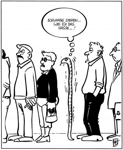 Schlange stehen Schlange stehen
