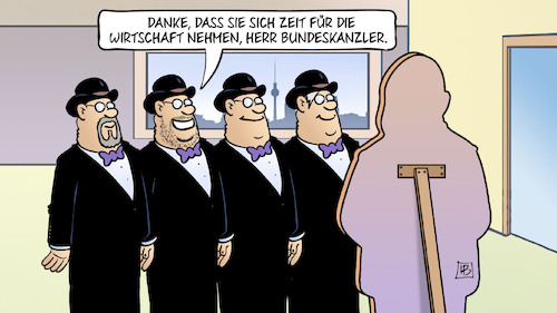 Cartoon: Scholz trifft Wirtschaft (medium) by Harm Bengen tagged wirtschaft,pappkamerad,aufsteller,scholz,bundeskanzler,dulger,dittrich,russwurm,wansleben,harm,bengen,cartoon,karikatur,wirtschaft,pappkamerad,aufsteller,scholz,bundeskanzler,dulger,dittrich,russwurm,wansleben,harm,bengen,cartoon,karikatur