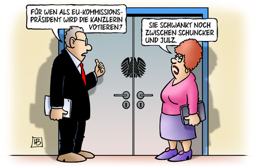 Cartoon: Schuncker (medium) by Harm Bengen tagged eu,kommissionspräsident,kanzlerin,merkel,votum,schulz,juncker,europawahl,europa,wahl,wähler,harm,bengen,cartoon,karikatur,eu,kommissionspräsident,kanzlerin,merkel,votum,schulz,juncker,europawahl,europa,wahl,wähler,harm,bengen,cartoon,karikatur