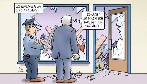Seehofer in Stuttgart Seehofer in Stuttgart