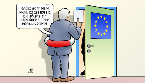 Cartoon: Seenotrettungshofer (medium) by Harm Bengen tagged seenotrettungshofer,name,seehofer,zeugen,jehovas,seenotrettung,rettungsring,eu,europa,migration,fluechtlinge,harm,bengen,cartoon,karikatur,seenotrettungshofer,name,seehofer,zeugen,jehovas,seenotrettung,rettungsring,eu,europa,migration,fluechtlinge,harm,bengen,cartoon,karikatur