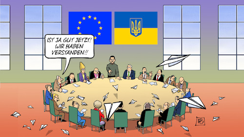 Cartoon: Selenskyjs Kampfjetforderungen (medium) by Harm Bengen tagged papierflieger,selenskyj,europatour,brüssel,eu,europa,gipfel,kampfflugzeuge,kampfjets,krieg,ukraine,russland,harm,bengen,cartoon,karikatur,papierflieger,selenskyj,europatour,brüssel,eu,europa,gipfel,kampfflugzeuge,kampfjets,krieg,ukraine,russland,harm,bengen,cartoon,karikatur