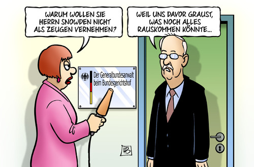 Cartoon: Snowden-Vernehmung (medium) by Harm Bengen tagged edward,snowden,zeuge,generalbundesanwalt,bundesanwalt,justiz,vernehmung,praesident,president,obama,nsa,ueberwachung,merkel,mobiltelefon,handy,spionage,geheimdienst,regierung,freunde,harm,bengen,cartoon,karikatur,edward,snowden,zeuge,generalbundesanwalt,bundesanwalt,justiz,vernehmung,praesident,president,obama,nsa,ueberwachung,merkel,mobiltelefon,handy,spionage,geheimdienst,regierung,freunde,harm,bengen,cartoon,karikatur