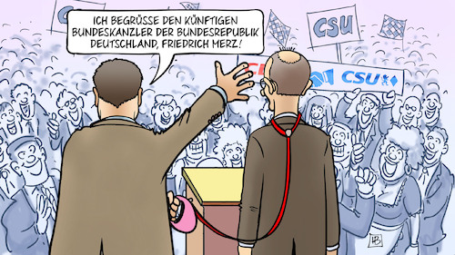 Söder präsentiert Merz Söder präsentiert Merz