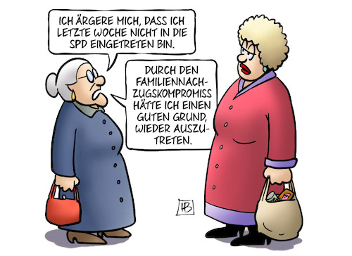 Cartoon: SPD-Austritt (medium) by Harm Bengen tagged spd,austritt,eintritt,familiennachzugskompromiss,härtefallregelung,groko,verhandlungen,migration,susemil,harm,bengen,cartoon,karikatur,spd,austritt,eintritt,familiennachzugskompromiss,härtefallregelung,groko,verhandlungen,migration,susemil,harm,bengen,cartoon,karikatur