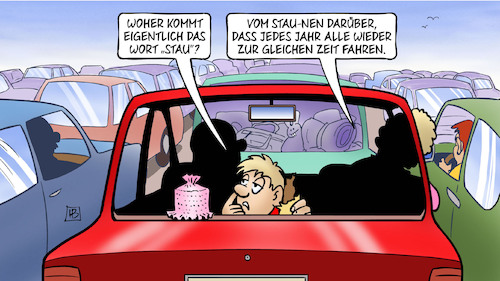 Cartoon: Stau-nen (medium) by Harm Bengen tagged wort,stau,staunen,urlaub,ferienzeit,reise,auto,kfz,harm,bengen,cartoon,karikatur,wort,stau,staunen,urlaub,ferienzeit,reise,auto,kfz,harm,bengen,cartoon,karikatur