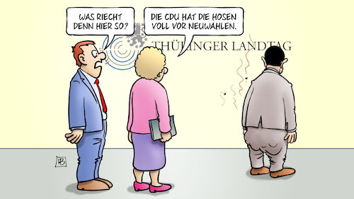 Cartoon: Thüringen-Geruch (medium) by Harm Bengen tagged riechen,geruch,gestank,hosen,voll,coup,lieberknecht,fdp,afd,neuwahlen,linke,gespräche,ramelow,ministerpräsident,wählen,landtag,thüringen,cdu,kemmerich,harm,bengen,cartoon,karikatur,riechen,geruch,gestank,hosen,voll,coup,lieberknecht,fdp,afd,neuwahlen,linke,gespräche,ramelow,ministerpräsident,wählen,landtag,thüringen,cdu,kemmerich,harm,bengen,cartoon,karikatur