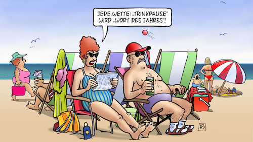 Cartoon: Trinkpause (medium) by Harm Bengen tagged trinkpause,fußball,wm,strand,urlaub,hitze,wort,des,jahres,harm,bengen,cartoon,karikatur,trinkpause,fußball,wm,strand,urlaub,hitze,wort,des,jahres,harm,bengen,cartoon,karikatur