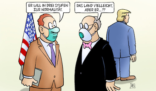Trumps drei Stufen Trumps drei Stufen