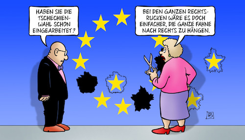 Cartoon: Tschechien-Wahl (medium) by Harm Bengen tagged tschechien,wahl,europa,rechtsruck,fahne,babis,harm,bengen,cartoon,karikatur,tschechien,wahl,europa,rechtsruck,fahne,babis,harm,bengen,cartoon,karikatur