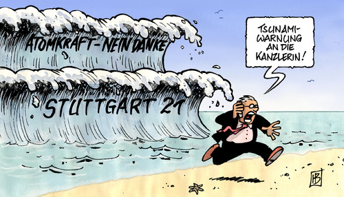 Cartoon: Tsunami (medium) by Harm Bengen tagged tsunami,welle,sturm,protest,protestbewegung,demokratie,kanzlerin,merkel,atomkraft,kernkraft,laufzeitverlängerung,akw,entlager,zwischenlager,gorleben,asse,stuttgart,21,bahn,bau,abriß,hauptbahnhof,bürger,tsunami,welle,sturm,protest,protestbewegung,demokratie,kanzlerin,angela merkel,atomkraft,kernkraft,laufzeitverlängerung,akw,entlager,gorleben,asse,stuttgart 21,hauptbahnhof,angela,merkel,stuttgart,21