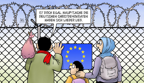 Cartoon: Unionsfrieden (medium) by Harm Bengen tagged unionsfrieden,merkel,seehofer,asylpolitik,unionsstreit,csu,cdu,christdemokraten,fluechtlinge,zaun,grenze,eu,europa,familie,harm,bengen,cartoon,karikatur,unionsfrieden,merkel,seehofer,asylpolitik,unionsstreit,csu,cdu,christdemokraten,fluechtlinge,zaun,grenze,eu,europa,familie,harm,bengen,cartoon,karikatur