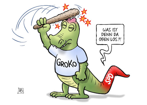 Cartoon: Unionsstreit und Groko (medium) by Harm Bengen tagged groko,krokodil,spd,cdu,csu,keule,schlagen,asylpolitik,merkel,seehofer,koalitionsausschuss,harm,bengen,cartoon,karikatur,groko,krokodil,spd,cdu,csu,keule,schlagen,asylpolitik,merkel,seehofer,koalitionsausschuss,harm,bengen,cartoon,karikatur